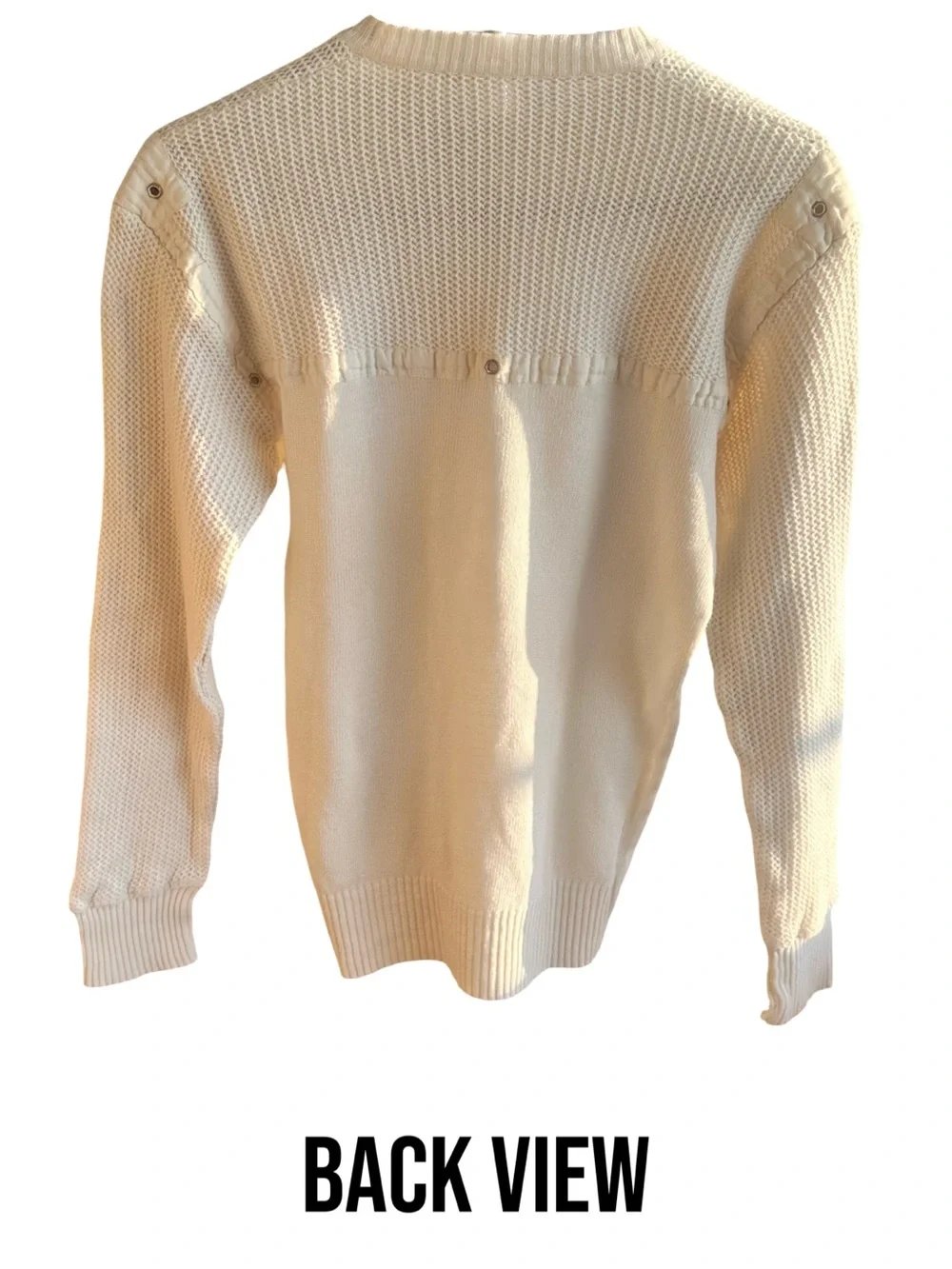 CLAUDE MONTANA Men's Crewneck Knit Sweater - Cream VTG